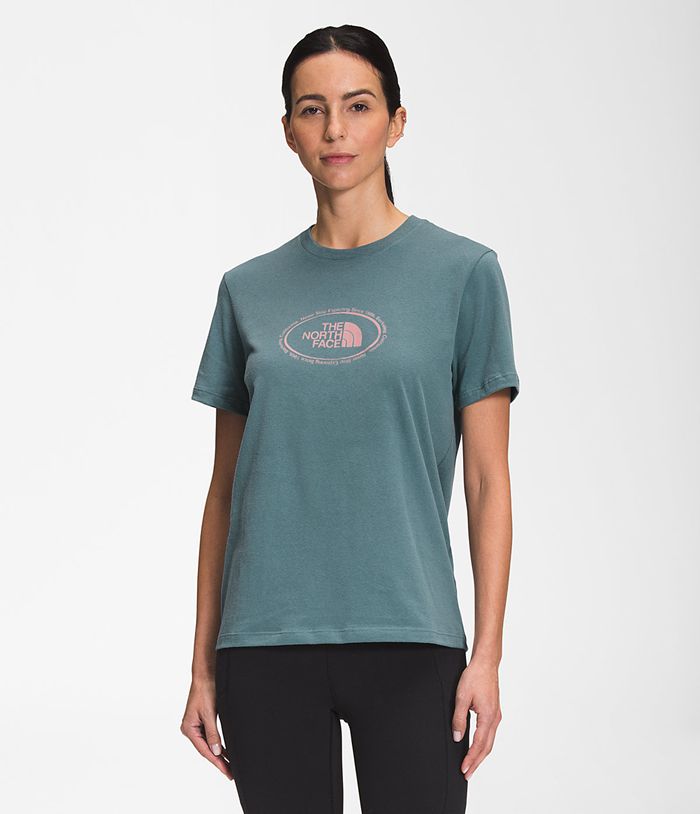 The North Face T-Shirts Μπλε Γυναικεια Κοντομανικα Graphic - Greece 2376PBNSO
